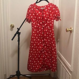 Red Floral Melliiny Dress midi maxi dress